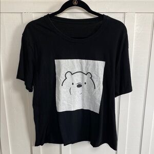 We Bare Bears Ice Bear Cartoon Network  Black Graphic Tee Shirt Size XL